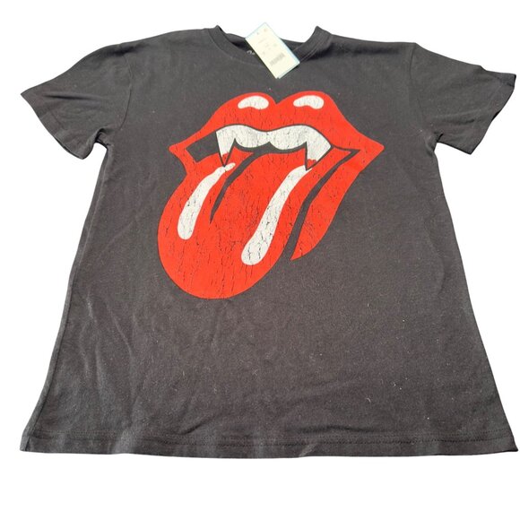 the Rolling Stones Other - Rolling Stones Small T-Shirt Vampire Tongue Graphic Black Graphic Distressed New